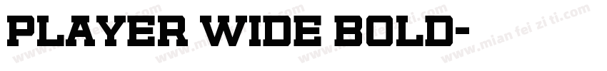 Player Wide Bold字体转换